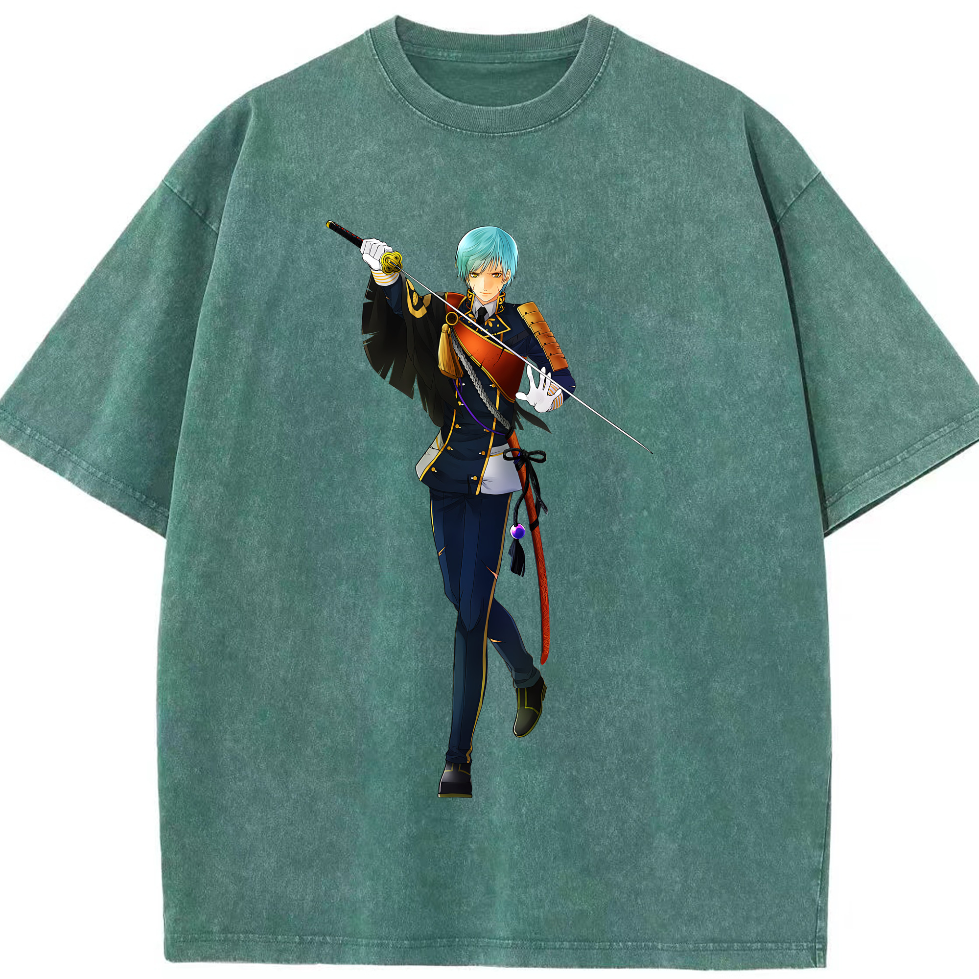 （画像用） 刀剣乱舞 Touken Ranbu 綿100% ヴィンテージ風 半袖Tシャツ（フロントプリント）